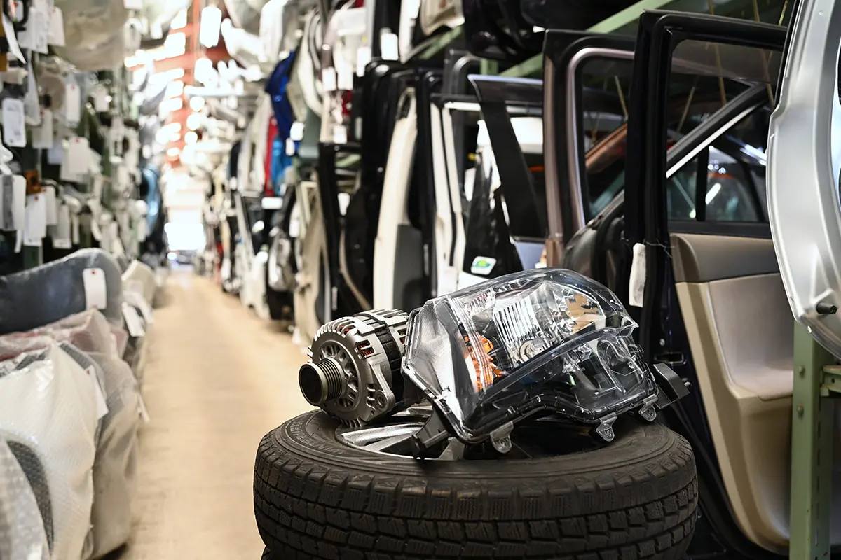 写真：自動車のリサイクル部品